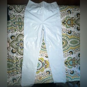 Faux leather pants